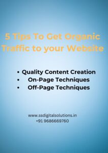 5 Tips to get organic traffic to your website